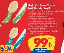 NUK KIL FIRÇA TARAK SETİ MAVİ/ YEŞİL NUK KIL FIRÇA TARAK SETİ MAVİ/ YEŞİL